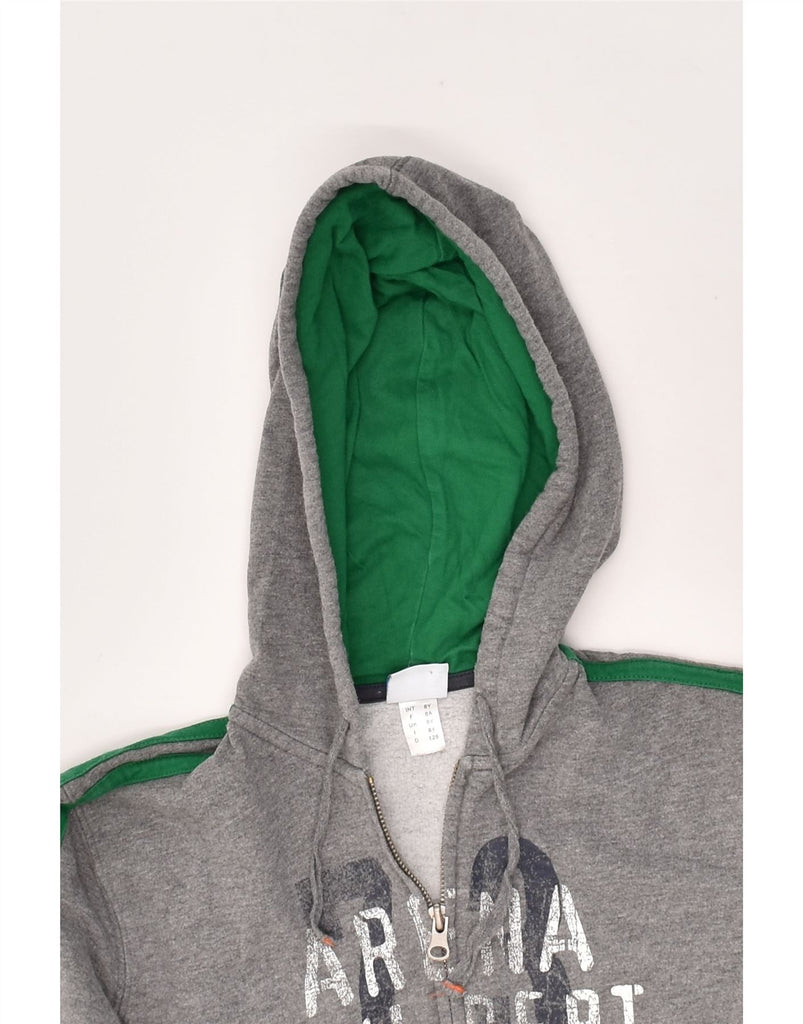 ARENA Boys Graphic Zip Hoodie Sweater 7-8 Years Grey Cotton | Vintage Arena | Thrift | Second-Hand Arena | Used Clothing | Messina Hembry 