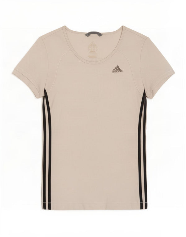 Adidas Womens Climalite T-Shirt Top UK 12 Medium White Polyester