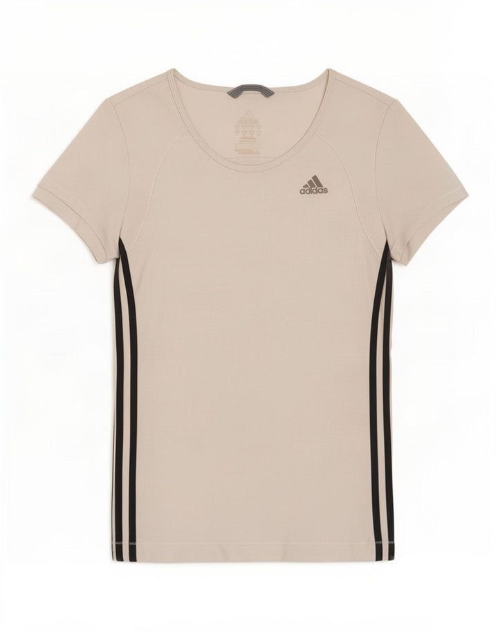 Adidas Womens Climalite T-Shirt Top UK 12 Medium White Polyester