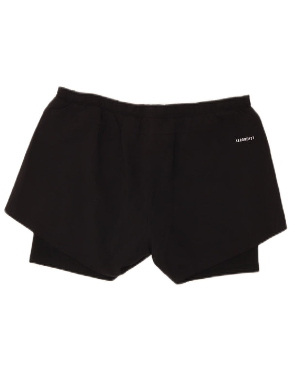 Adidas Womens Aeroready Sport Shorts UK 8/10 Small Black Polyester