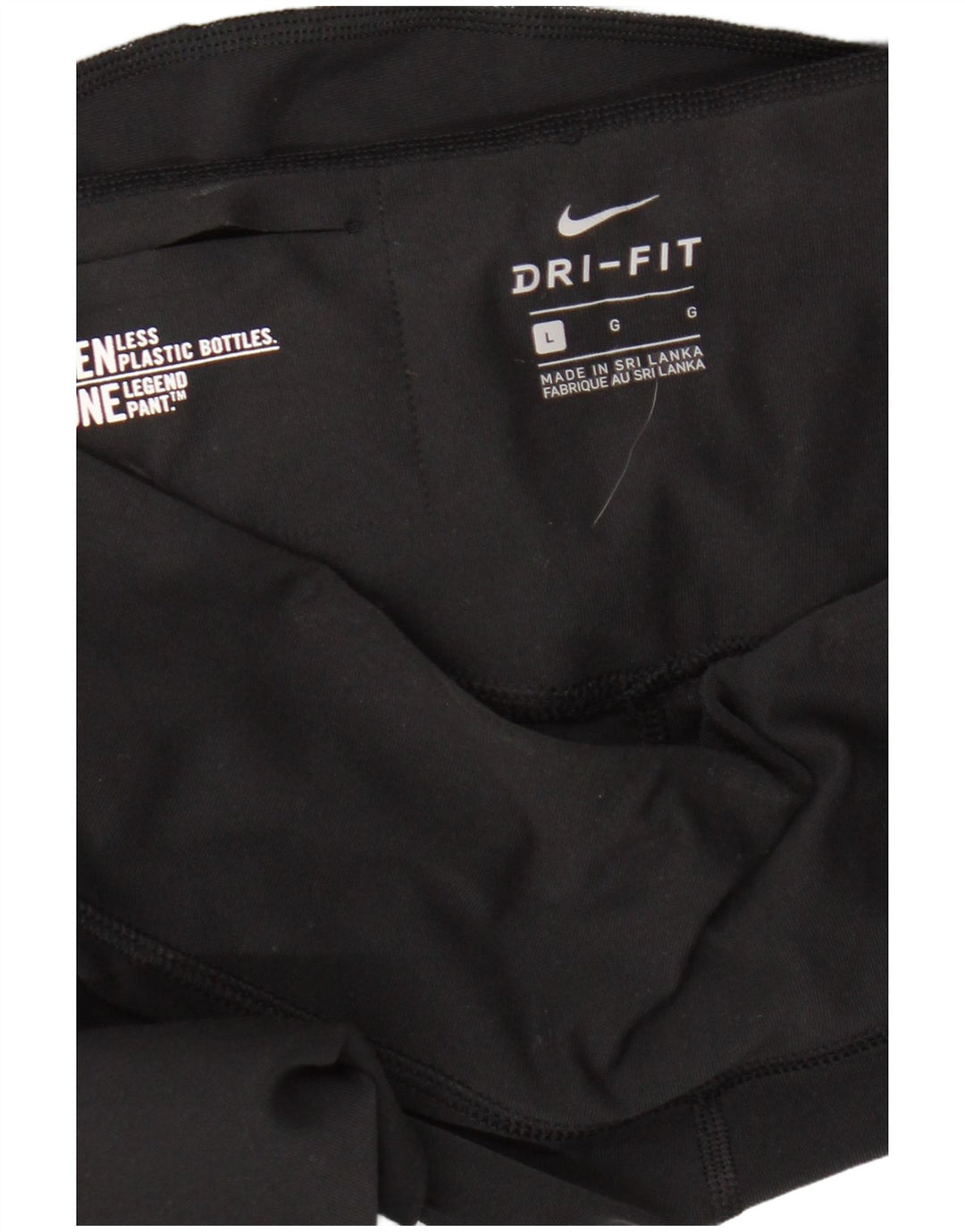 Nike Womens Dri Fit Leggings UK 14 Large Black Colourblock
