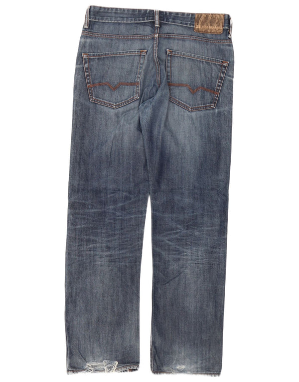 Hugo Boss Mens Straight Jeans W33 L32 Blue Cotton