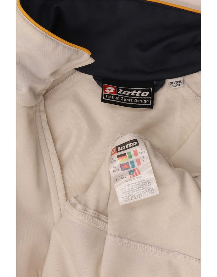Lotto Mens Tracksuit Top Jacket UK 42/48 Large White Colourblock