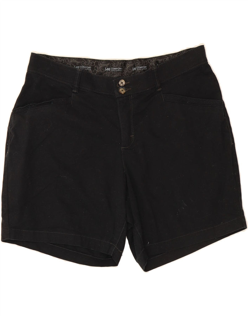 LEE Womens High Waist Casual Shorts US 16 2XL W32 Black Cotton Vintage Lee and Second-Hand Lee from Messina Hembry 