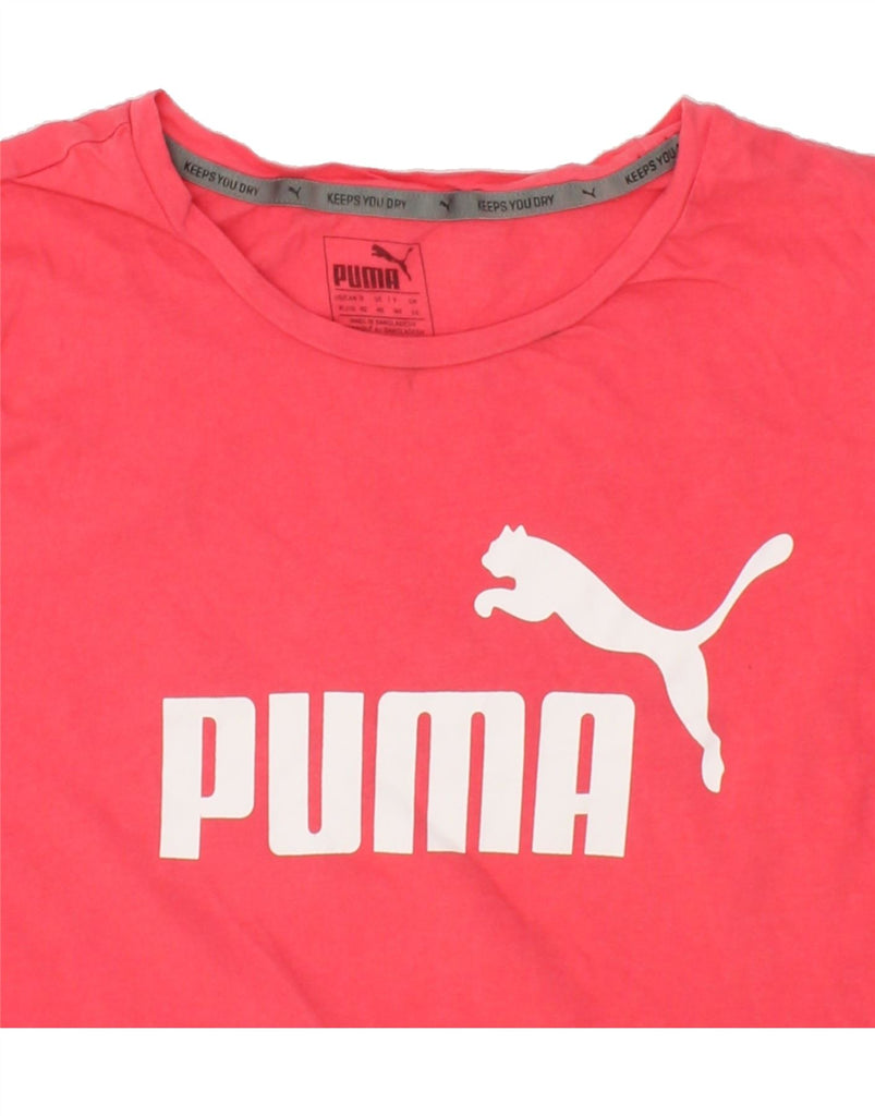 PUMA Womens Graphic T-Shirt Top UK 16 Large  Pink | Vintage Puma | Thrift | Second-Hand Puma | Used Clothing | Messina Hembry 