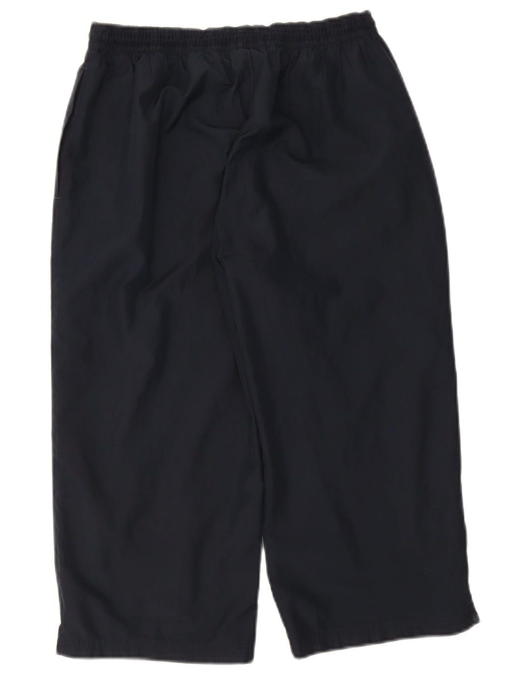 REEBOK Womens Capri Tracksuit Trousers UK 14 Large  Navy Blue Polyester