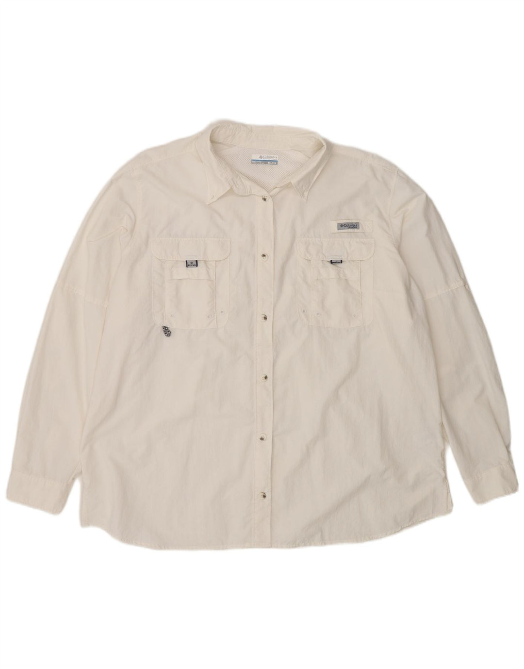 Columbia Mens Travel Shirt 2XL White Nylon