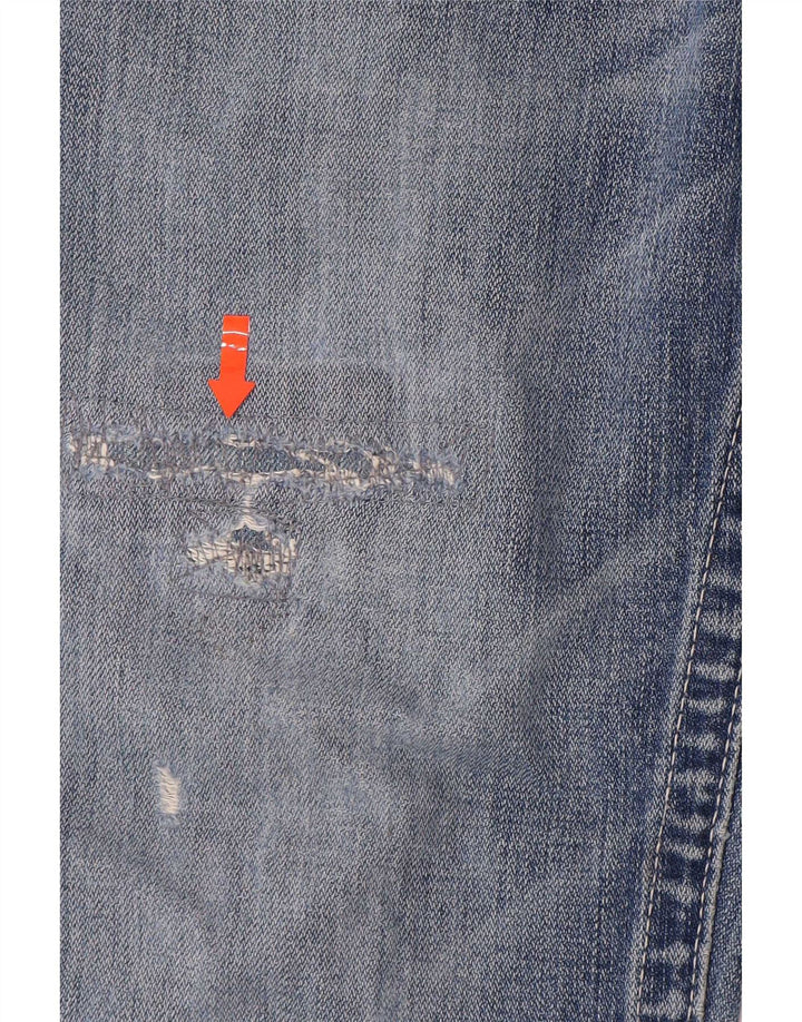 True Religion Mens Straight Jeans W30 L30 Blue Cotton