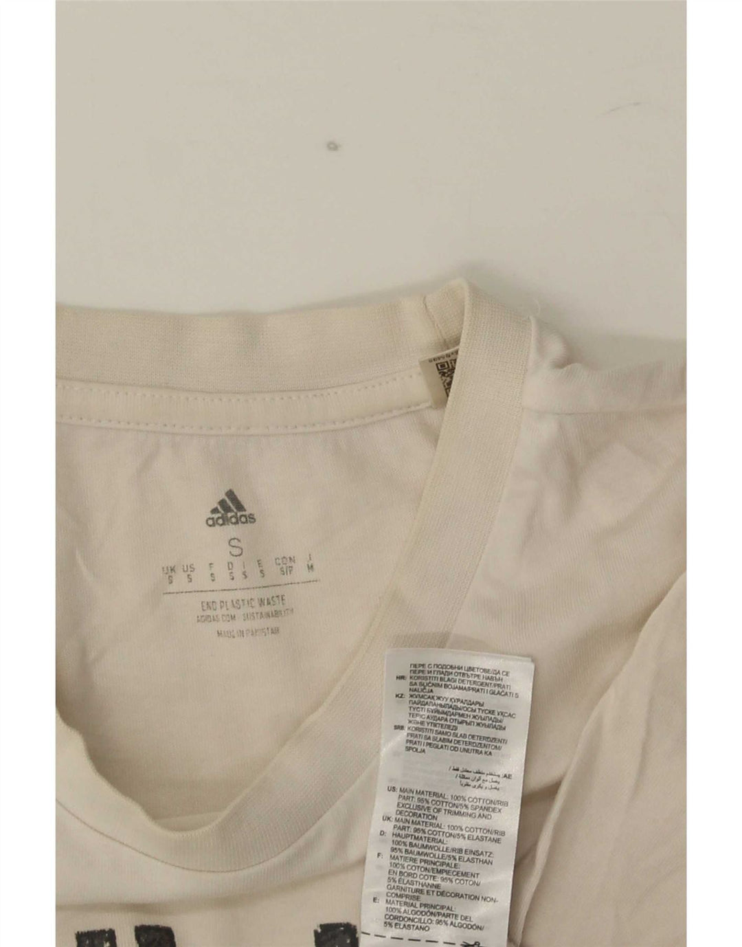 Adidas Mens Graphic T-Shirt Top Small White Cotton