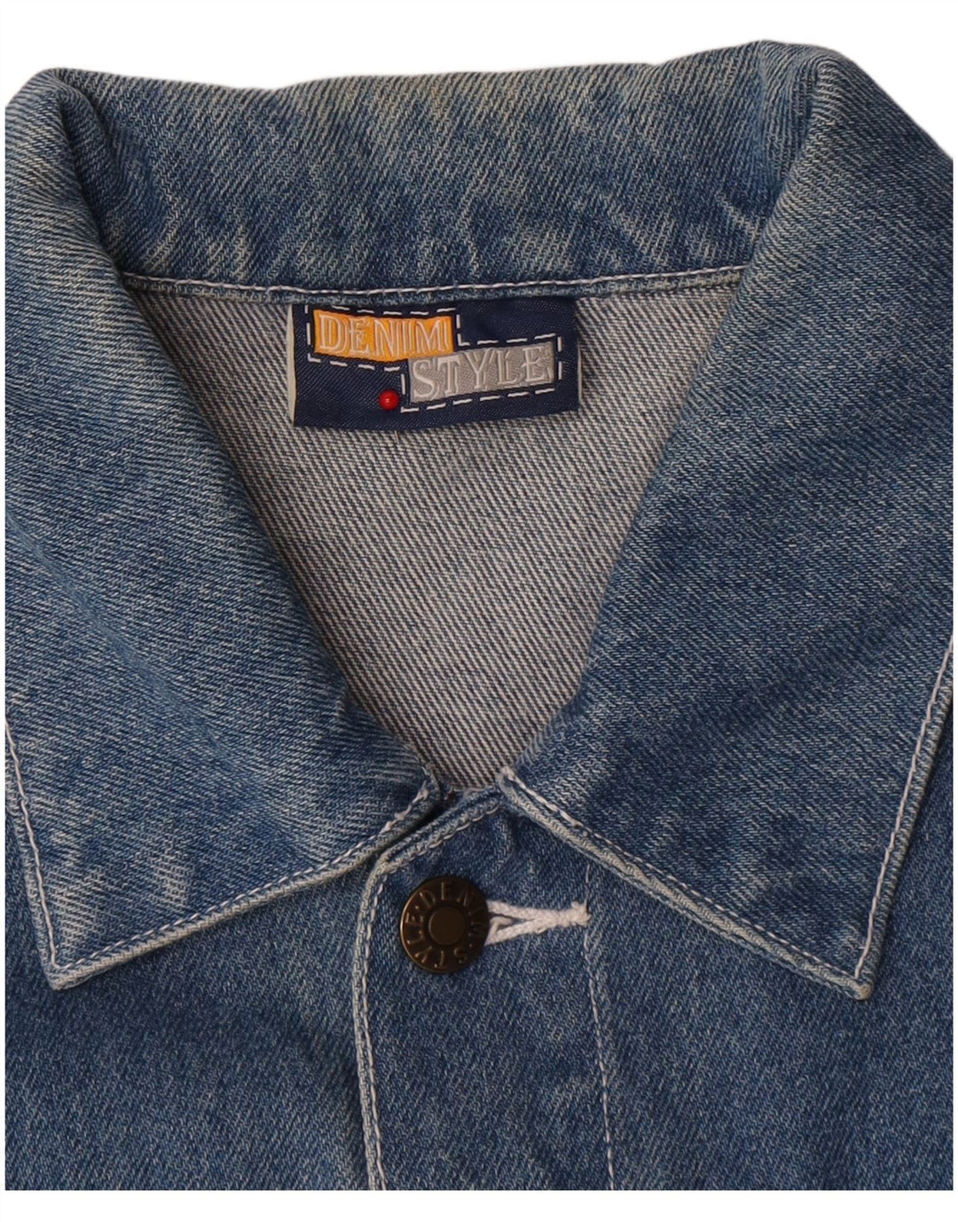 Denim Style Mens Denim Jacket EU 50 Large Blue Cotton