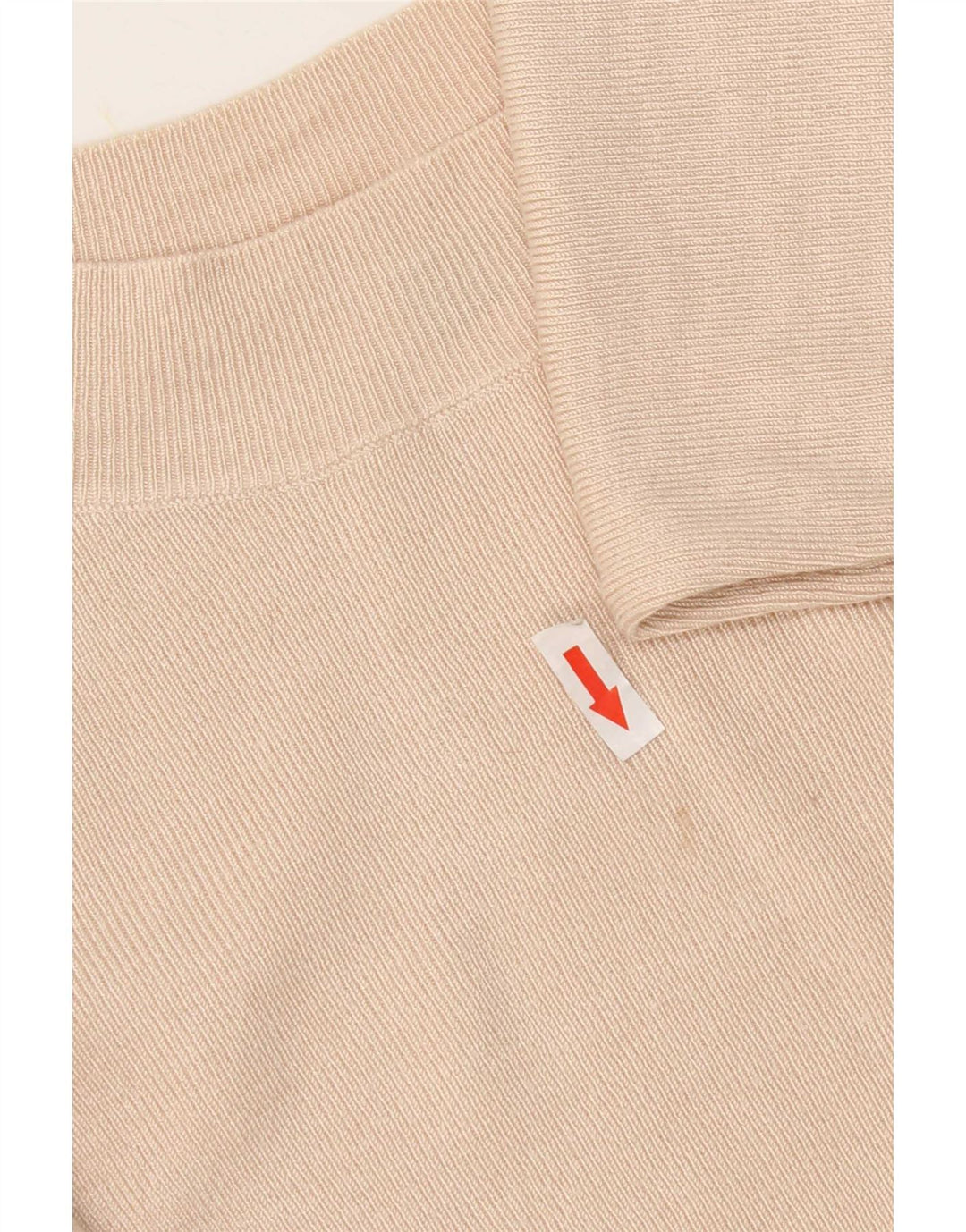 Oasis Womens Crop Top 3/4 Sleeve UK 12 Medium Beige Viscose