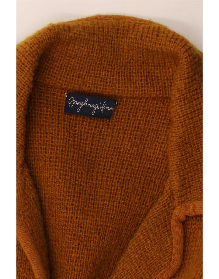 Vintage Womens Knit 2 Button Blazer Jacket UK 14 Medium Brown