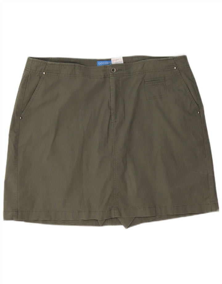 DOCKERS Womens Skort US 18 2XL  Khaki Cotton