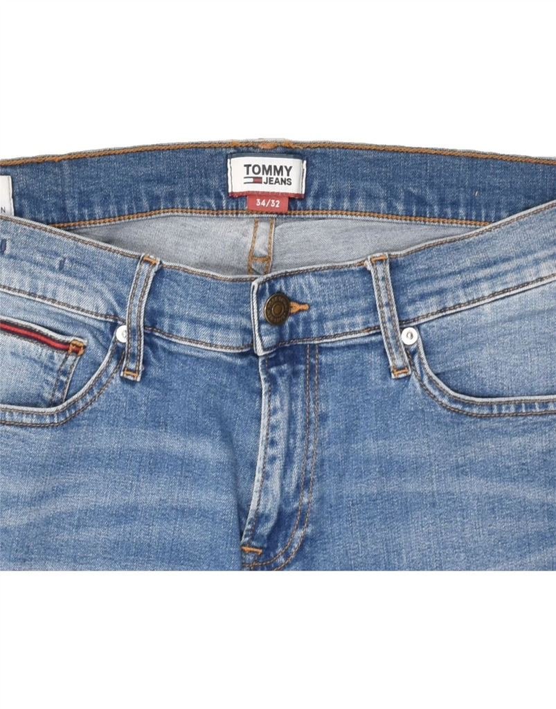 TOMMY HILFIGER Mens Slim Jeans W34 L26 Blue Cotton | Vintage Tommy Hilfiger | Thrift | Second-Hand Tommy Hilfiger | Used Clothing | Messina Hembry 