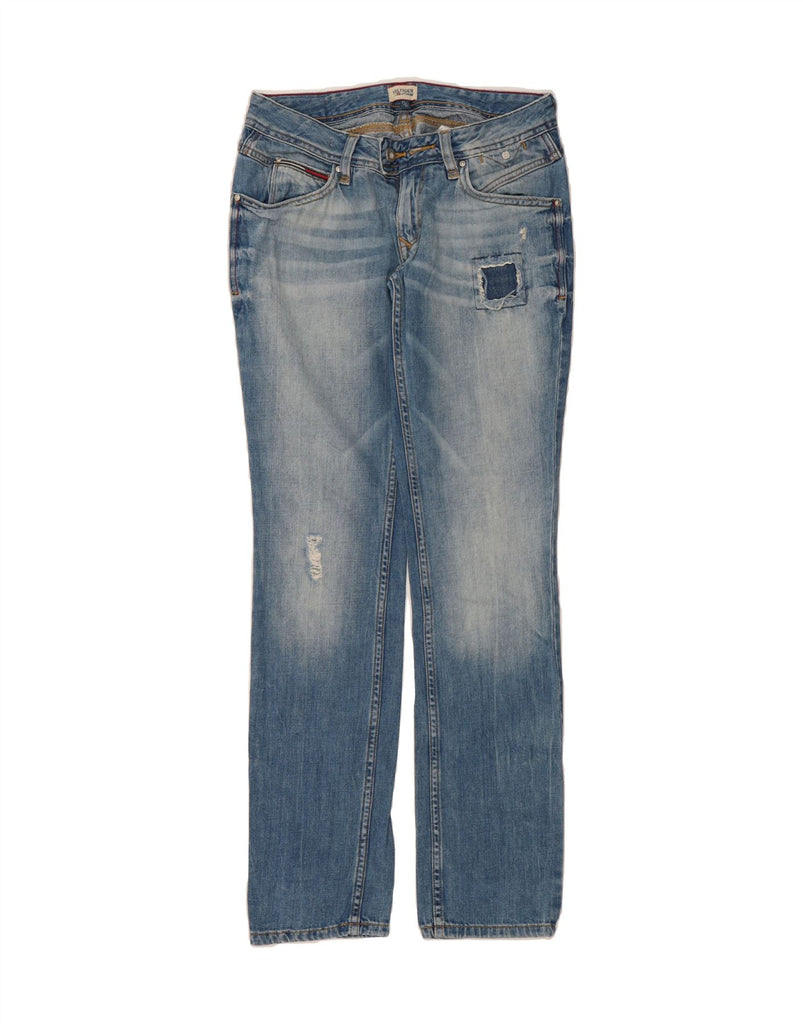 TOMMY HILFIGER Womens Distressed Slim Jeans W27 L32  Blue Cotton Vintage Tommy Hilfiger and Second-Hand Tommy Hilfiger from Messina Hembry 
