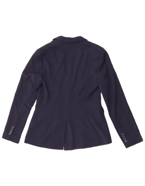 Marks & Spencer Womens 1 Button Blazer Jacket UK 10 Small Navy Blue