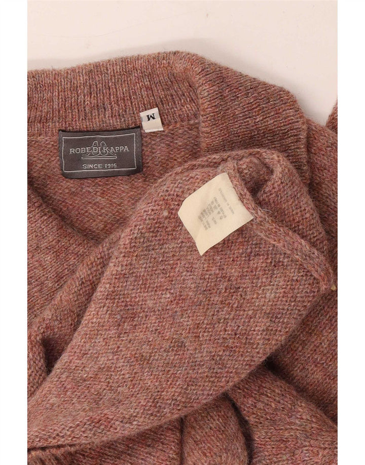 Kappa Mens Polo Neck Jumper Sweater Medium Red Flecked Wool