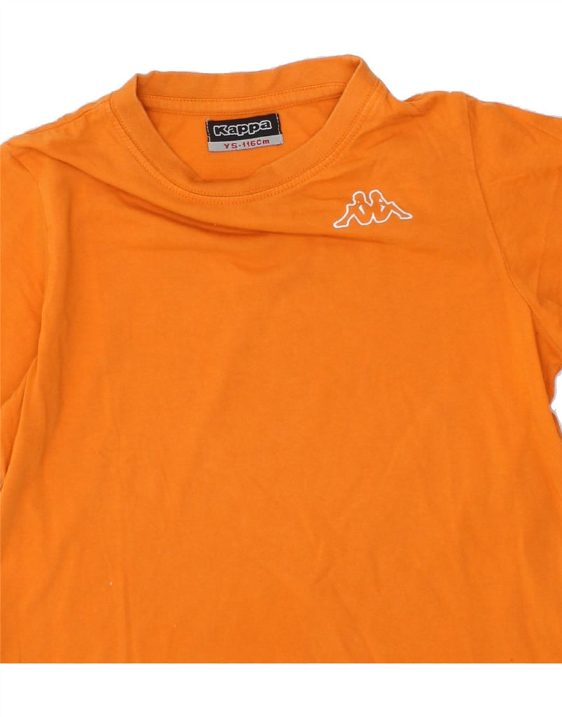 KAPPA Boys Graphic T-Shirt Top 5-6 Years Small Orange Cotton | Vintage Kappa | Thrift | Second-Hand Kappa | Used Clothing | Messina Hembry 