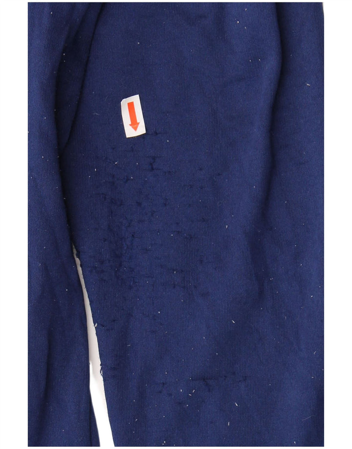 FILA Womens Tracksuit Top Jacket UK 16 Large Navy Blue Polyester