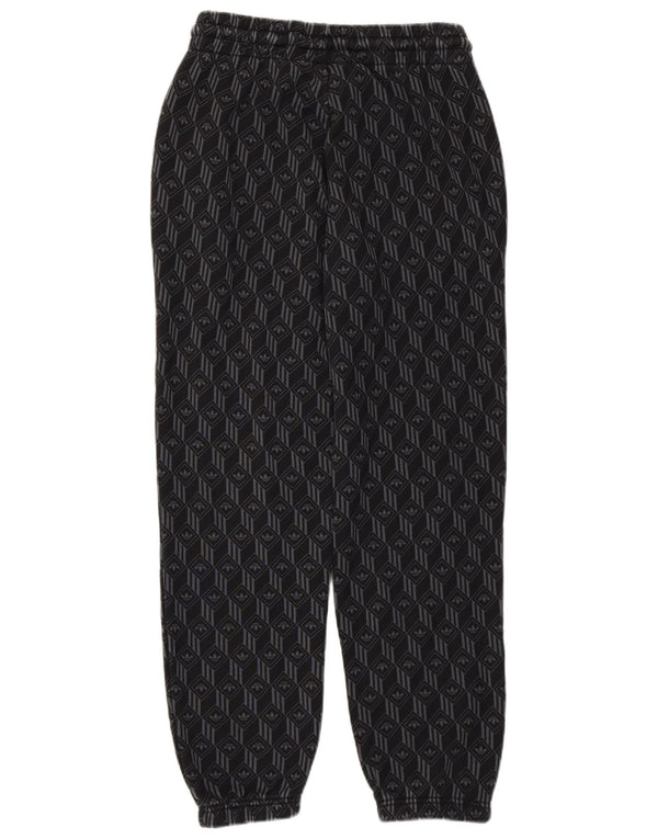 Adidas Womens Graphic Tracksuit Trousers Joggers UK 10 Small Grey Geometric