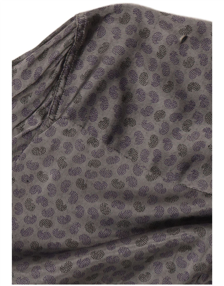 Vintage Mens Shirt Medium Grey Paisley Acetate