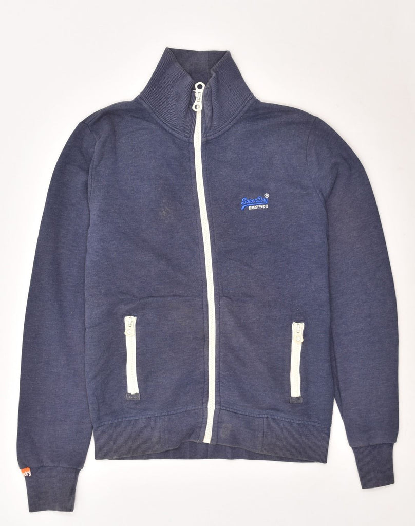 SUPERDRY Mens Tracksuit Top Jacket Small Navy Blue Cotton | Vintage Superdry | Thrift | Second-Hand Superdry | Used Clothing | Messina Hembry 