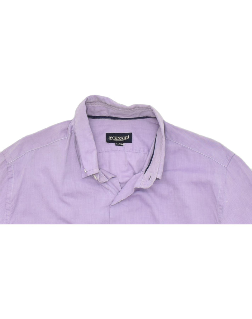 JECKERSON Mens Shirt Large Purple Cotton | Vintage | Thrift | Second-Hand | Used Clothing | Messina Hembry 