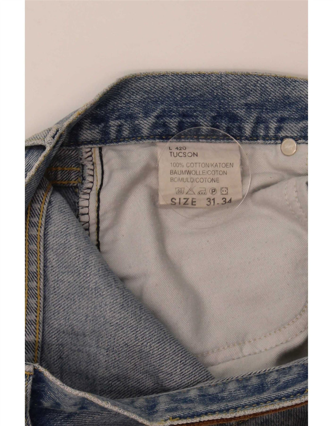 Lee Mens Tucson Straight Jeans W31 L34 Blue Cotton