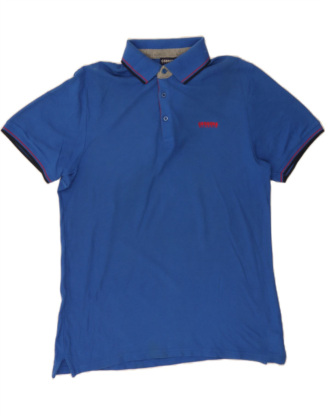 CARRERA Mens Classic Fit Polo Shirt XL Blue Cotton Vintage Carrera and Second-Hand Carrera from Messina Hembry 
