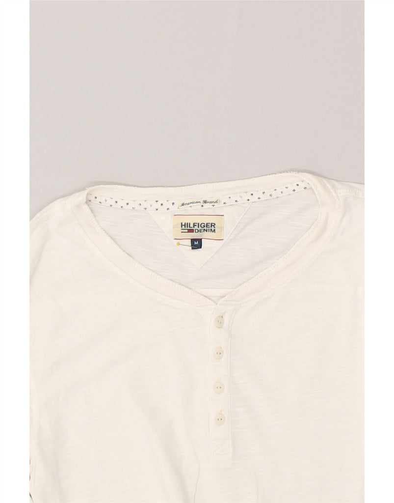 TOMMY HILFIGER Womens Top Long Sleeve UK 12 Medium White Cotton Vintage Tommy Hilfiger and Second-Hand Tommy Hilfiger from Messina Hembry 