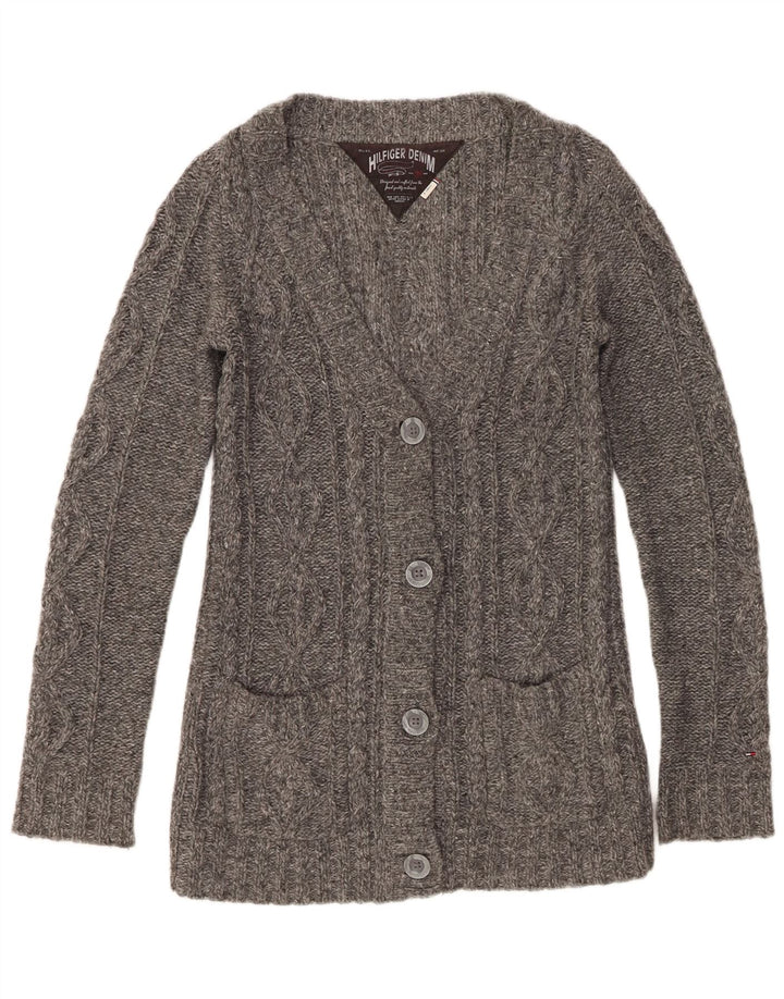 Tommy Hilfiger Womens Cardigan Sweater UK 8 Small Grey