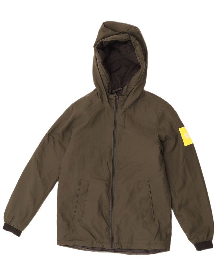 Jack & Jones Boys Hooded Bomber Jacket 11-12 Years Khaki