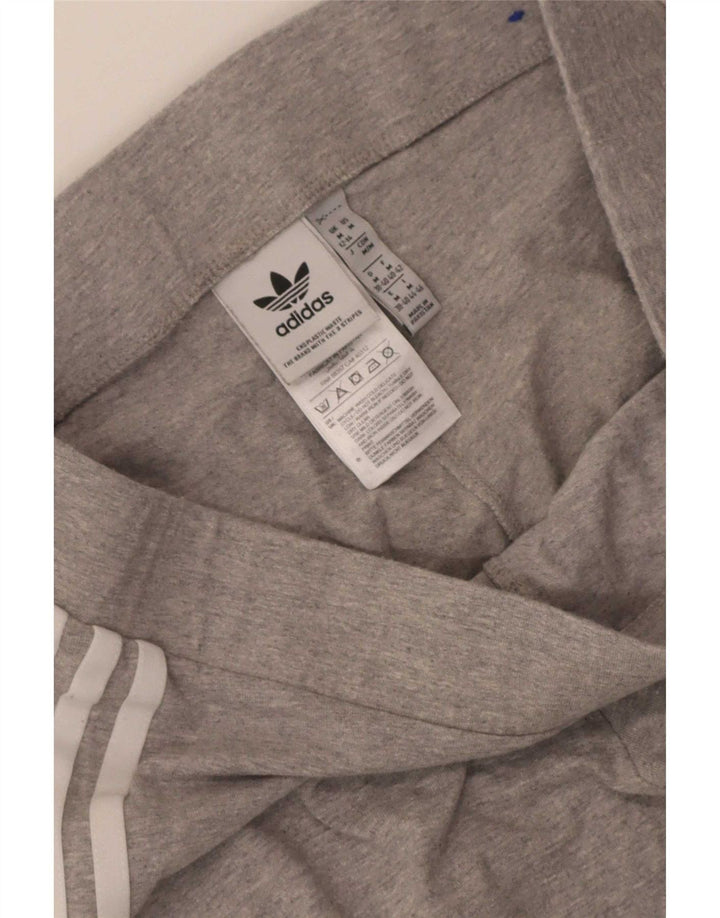 Adidas Womens Leggings UK 12/14 Medium Grey Cotton