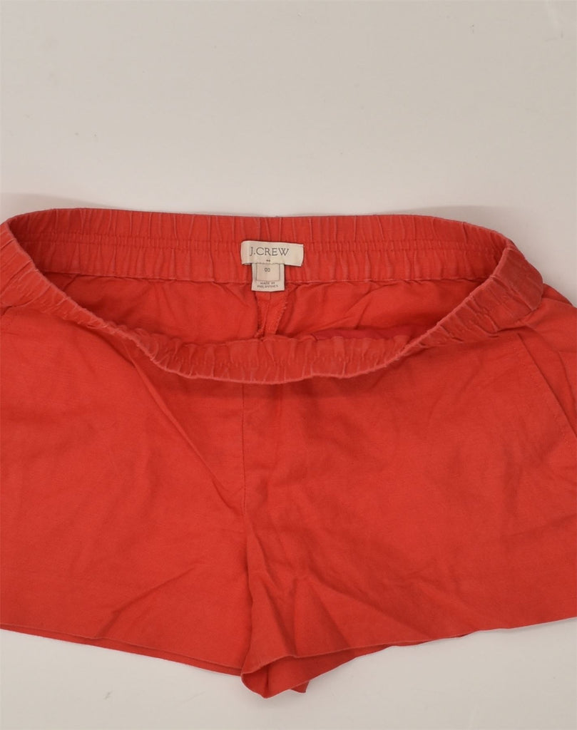 J. CREW Womens Sport Shorts US 00 2XS  Red Linen | Vintage J. Crew | Thrift | Second-Hand J. Crew | Used Clothing | Messina Hembry 