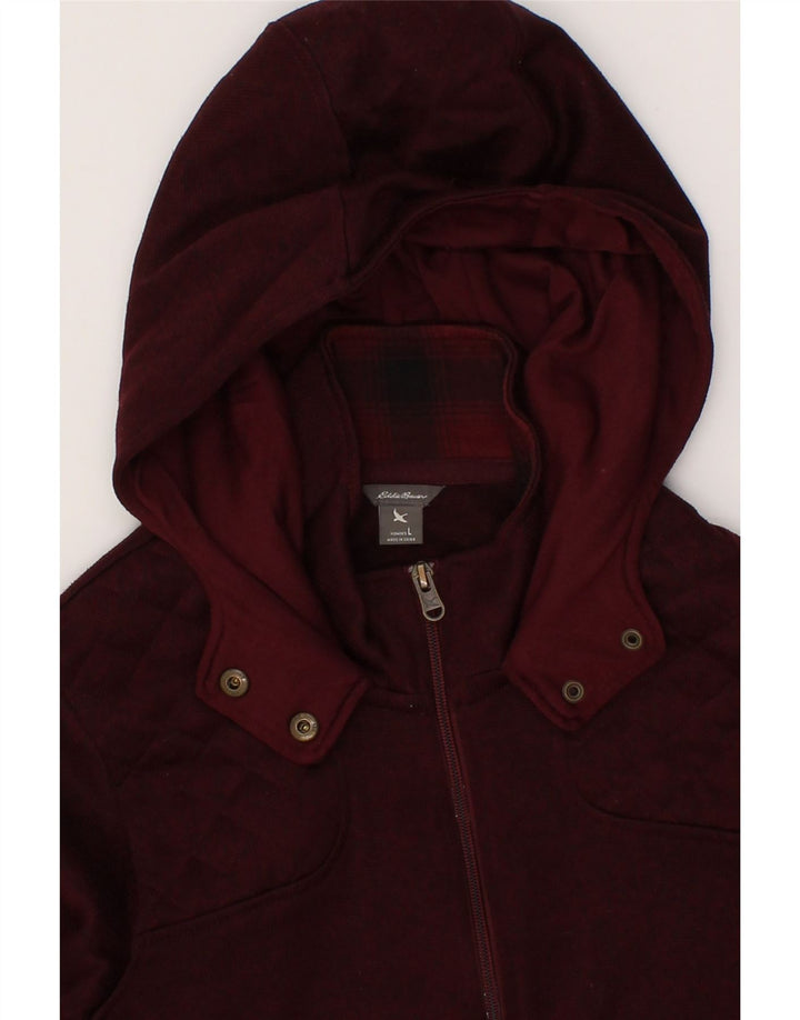 EDDIE BAUER Womens Hooded Windbreaker Jacket UK 16 Large Burgundy Vintage Eddie Bauer and Second-Hand Eddie Bauer from Messina Hembry 