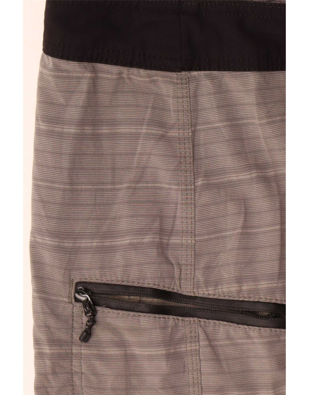Rip Curl Mens Swimming Shorts Large Grey Striped Polyester
