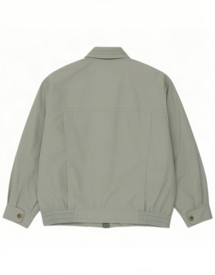 Vintage Mens Bomber Jacket UK 44 2XL Green Polyester