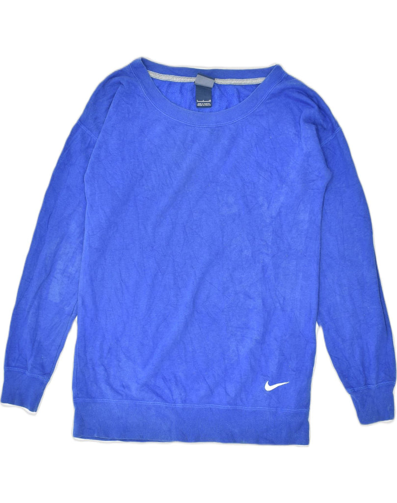 NIKE Mens Sweatshirt Jumper Small Blue Cotton | Vintage Nike | Thrift | Second-Hand Nike | Used Clothing | Messina Hembry 