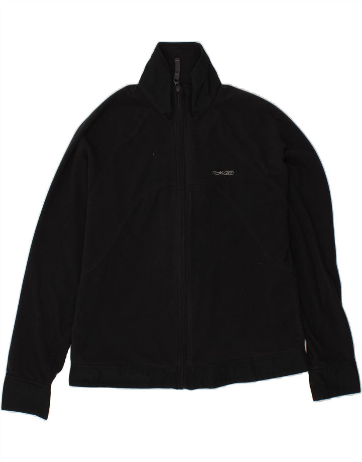 REEBOK Womens Fleece Jacket UK 18 XL Black Polyester Vintage Reebok and Second-Hand Reebok from Messina Hembry 