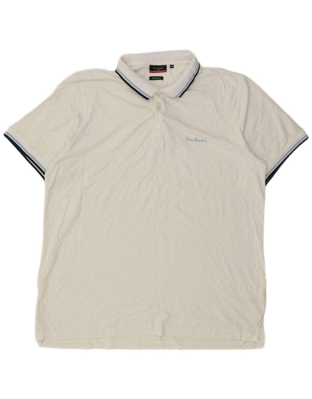 Pierre Cardin Mens Polo Shirt 3XL White Cotton