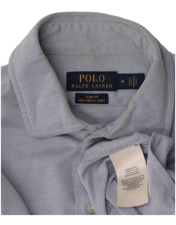 Ralph Lauren Mens Slim Fit Shirt Medium Blue Cotton