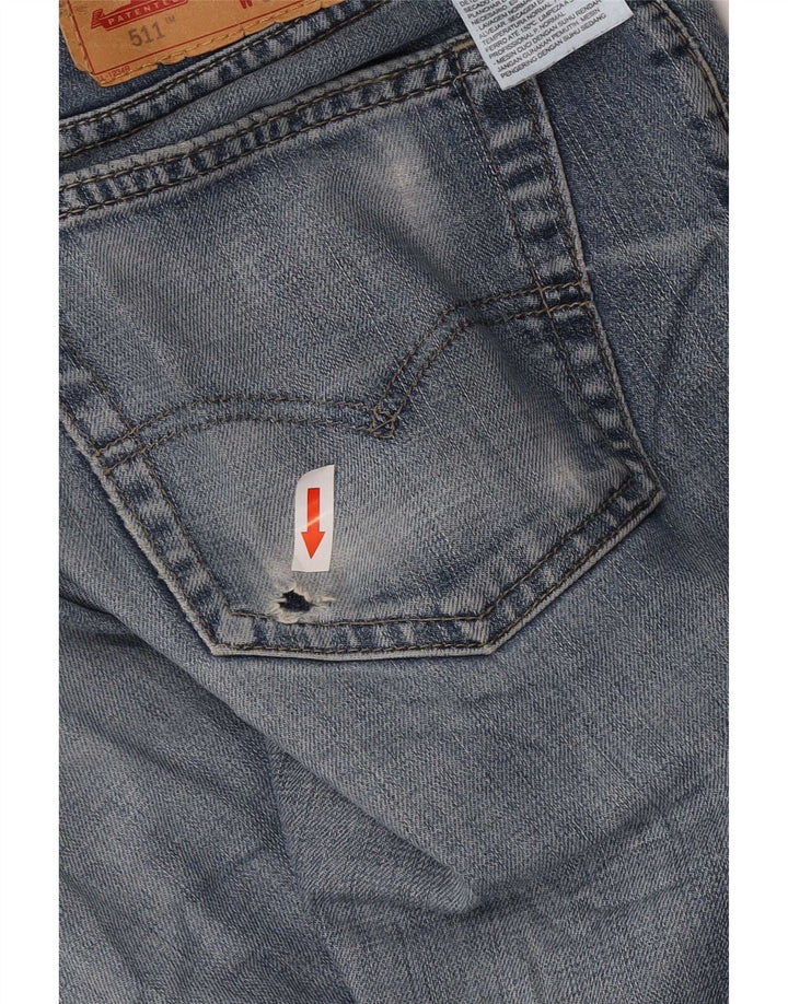 Levi's Mens 511 Slim Jeans W33 L34 Blue Cotton