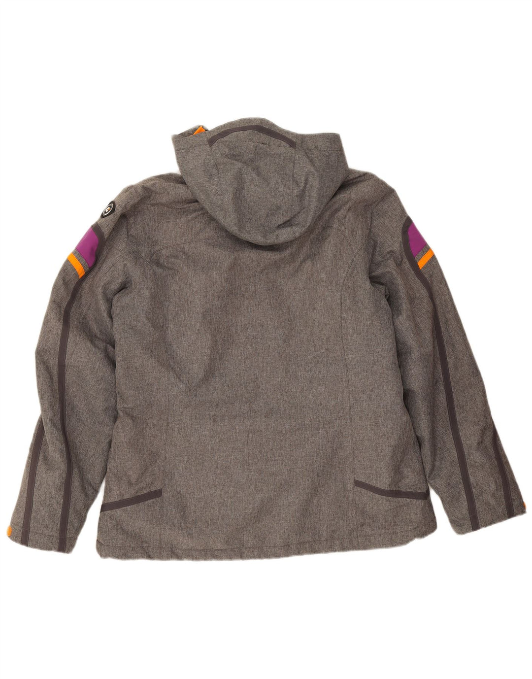 Killtec Womens Hooded Windbreaker Jacket IT 44 Medium Grey Colourblock
