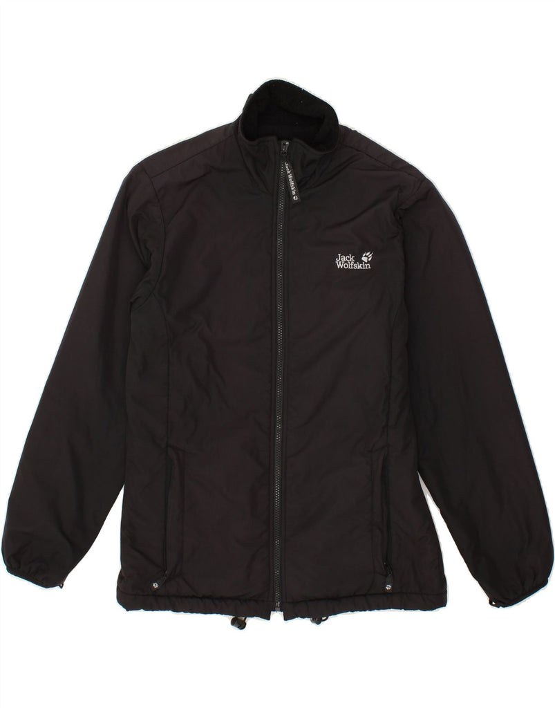 JACK WOLFSKIN Womens Outdoor Windbreaker Jacket UK 10 Small Black Vintage Jack Wolfskin and Second-Hand Jack Wolfskin from Messina Hembry 