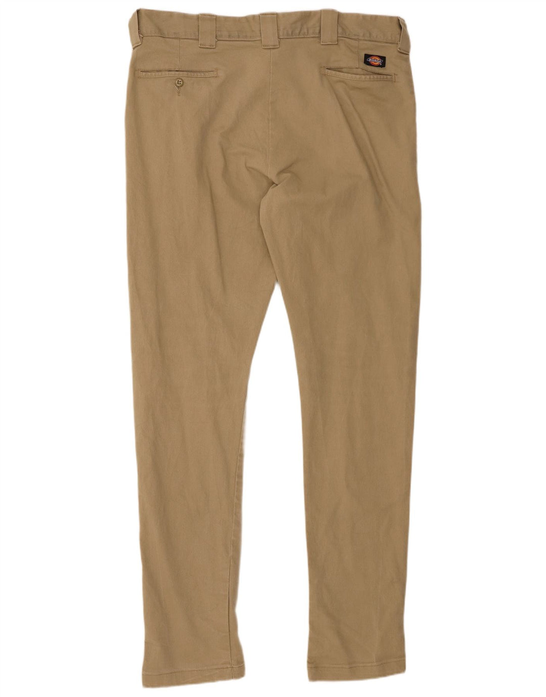DICKIES Mens Slim Skinny Chino Trousers W38 L34 Beige Cotton