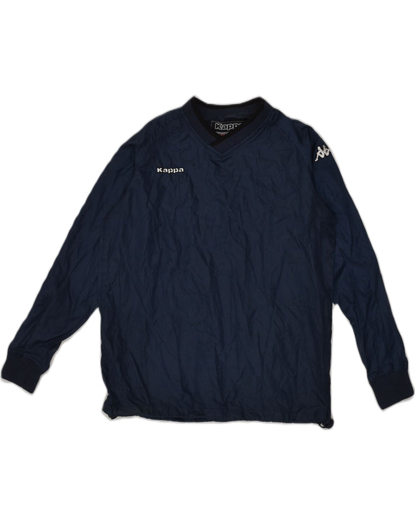 KAPPA Boys Loose Fit Pullover Tracksuit Top 11-12 Years XL Navy Blue | Vintage Kappa | Thrift | Second-Hand Kappa | Used Clothing | Messina Hembry 