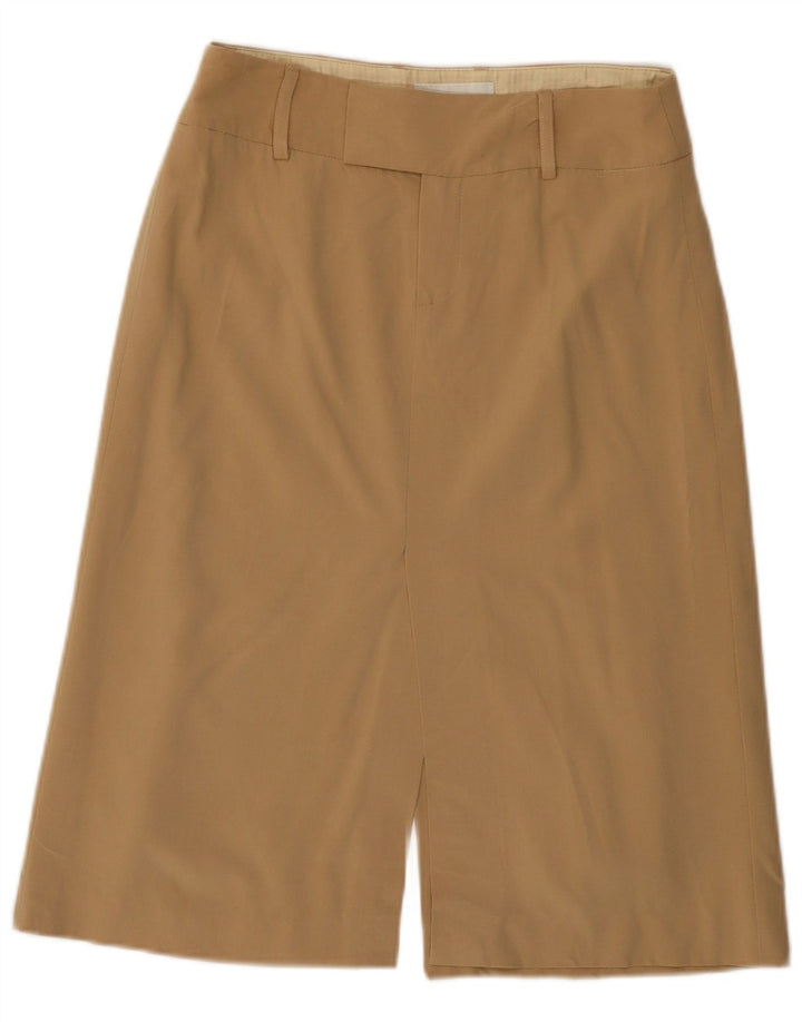 Zara Womens A-Line Skirt IT 40 Small W30 Khaki Polyester