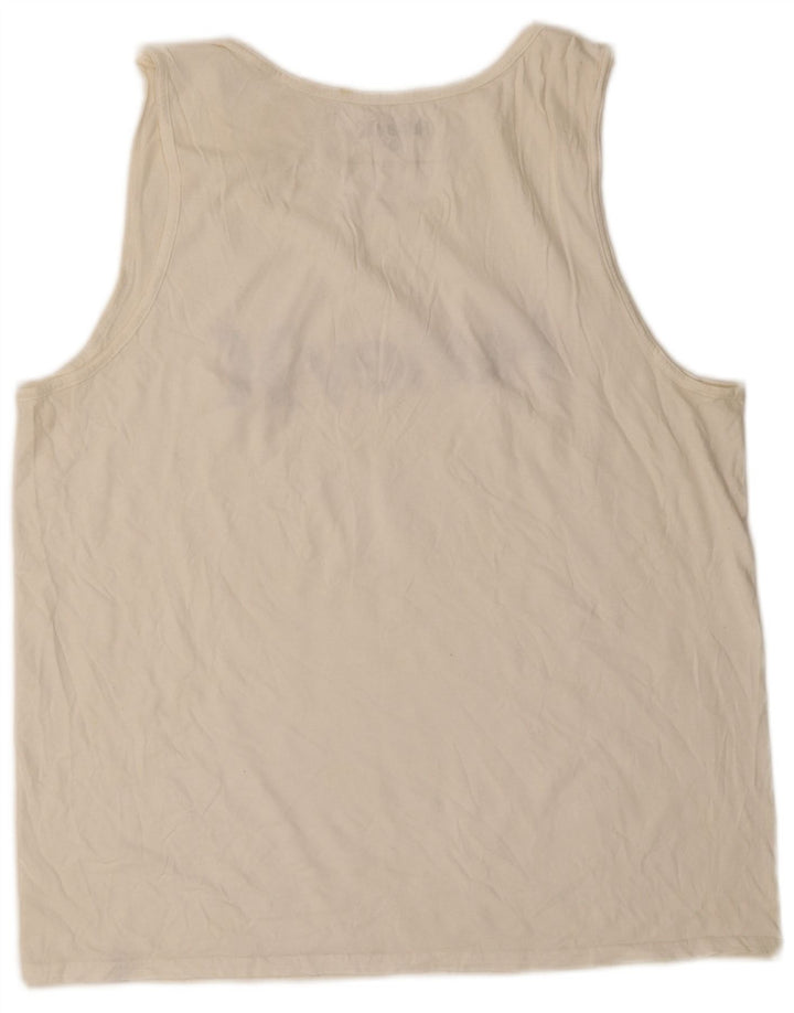 HURLEY Mens Graphic Vest Top XL White Cotton