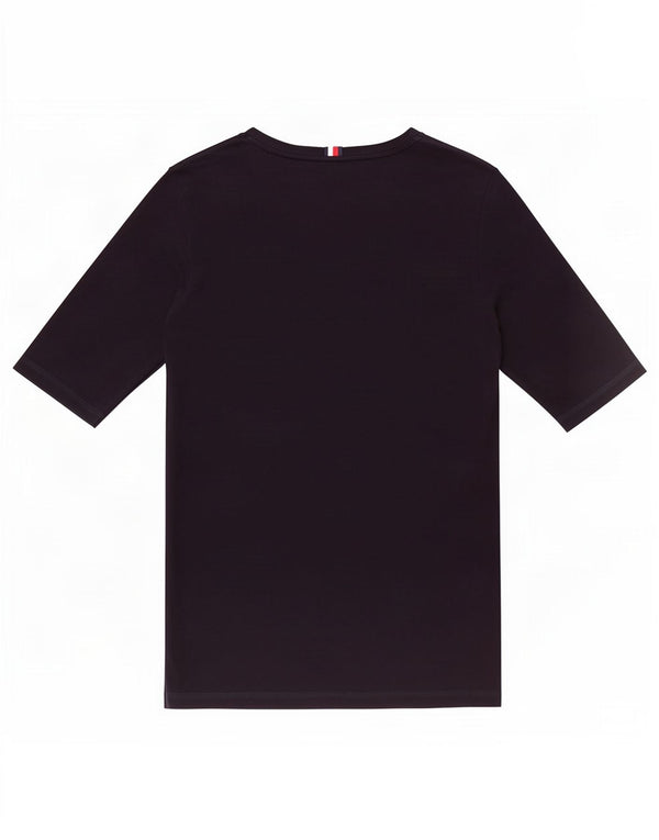 Tommy Hilfiger Womens T-Shirt Top UK 10 Small Navy Blue Cotton