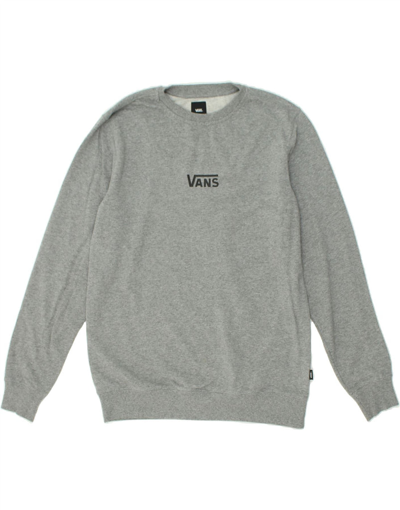 VANS Mens Graphic Sweatshirt Jumper Medium Grey Cotton | Vintage Vans | Thrift | Second-Hand Vans | Used Clothing | Messina Hembry 